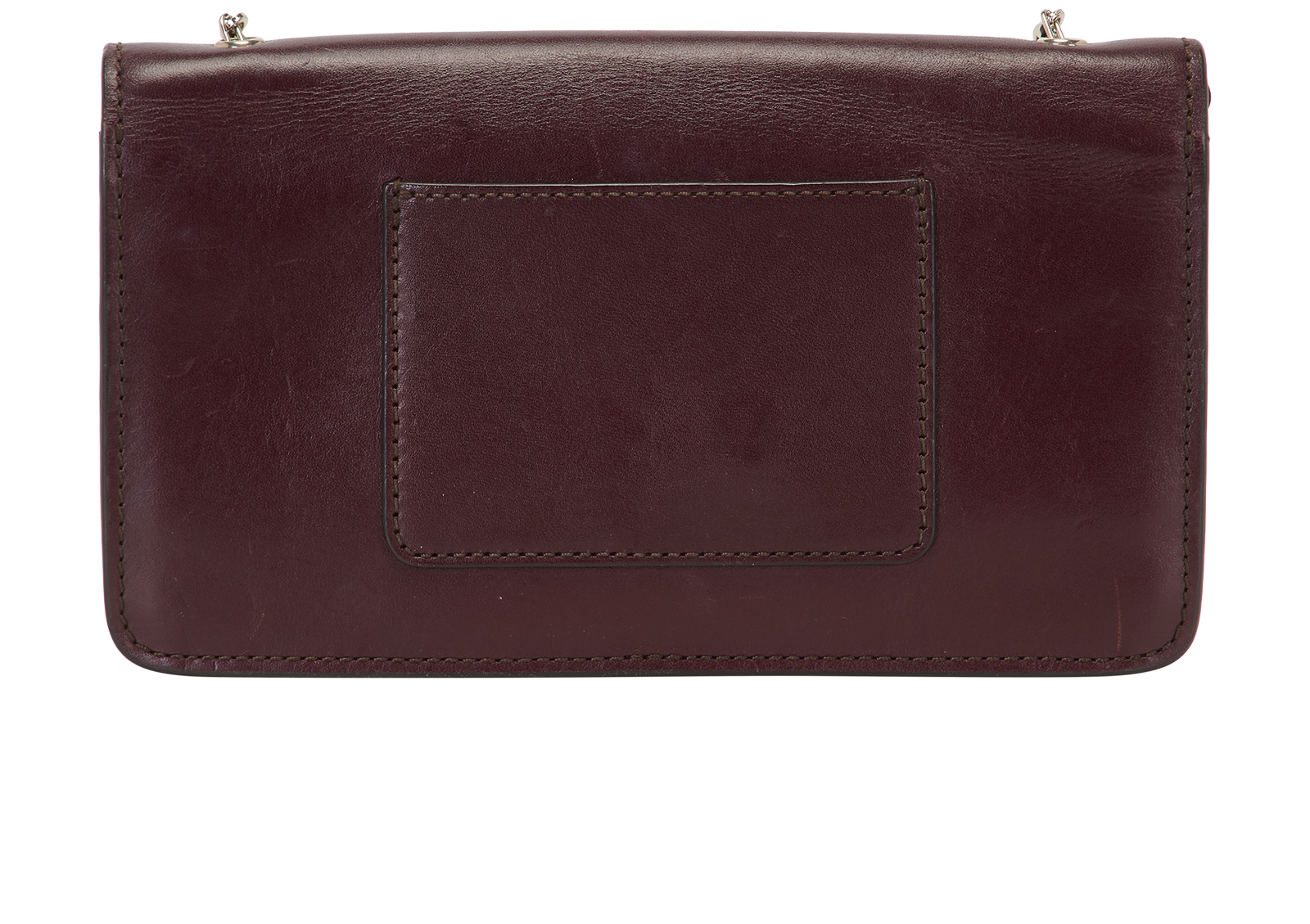 Bayswater Clutch, &pound;290, Handbags, Burgundy, Leather, Back view